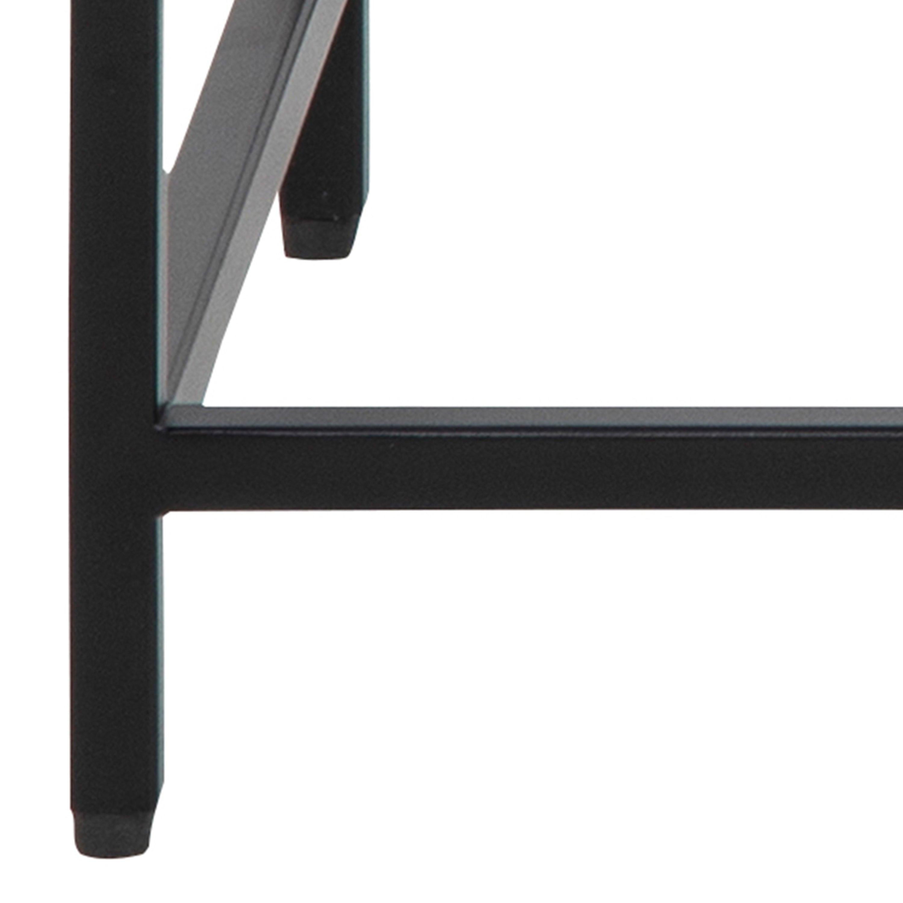 Newcastle Console Table with Open Shelf in Matt Black - image 9