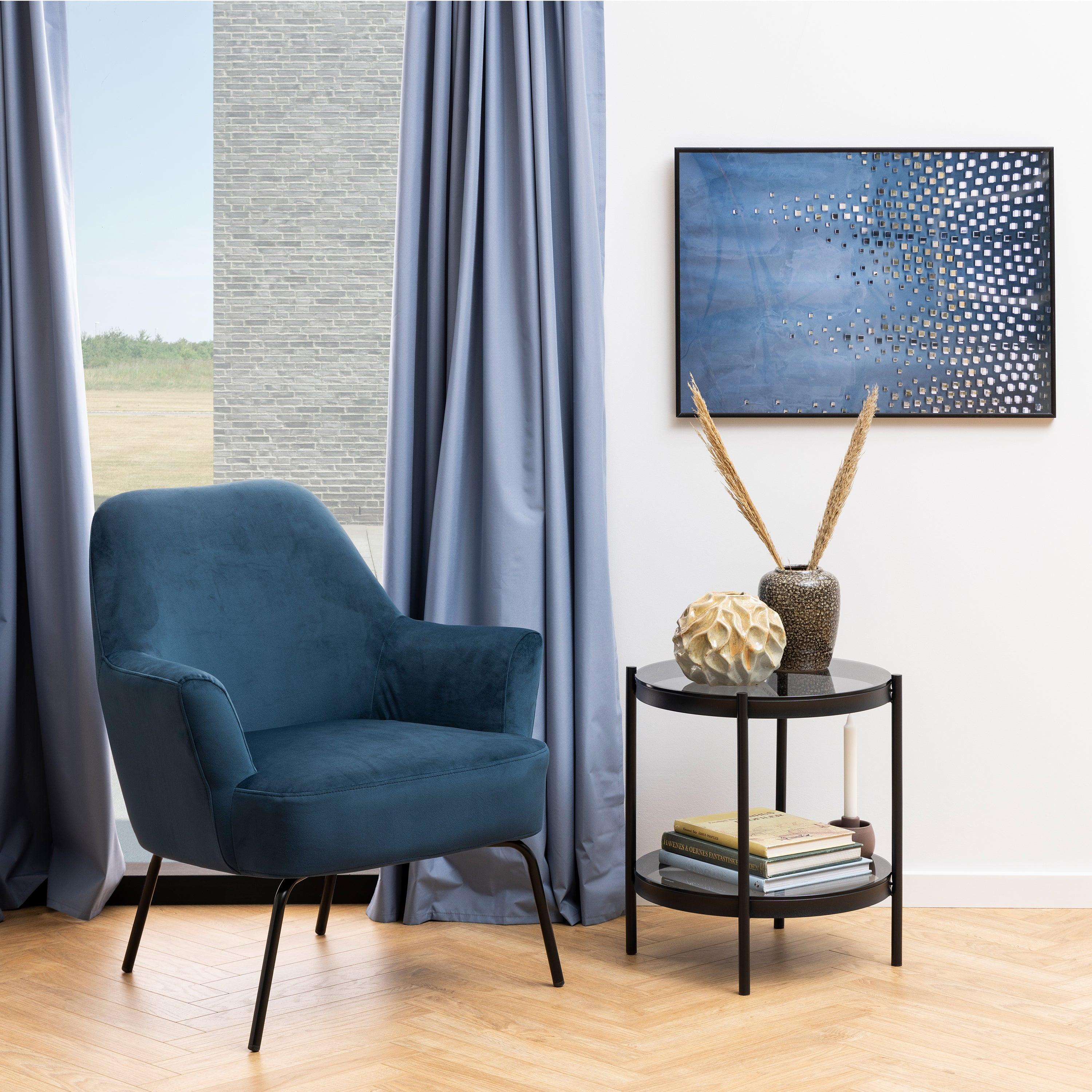 Melissa Lounge Chair in Navy Blue - image 4