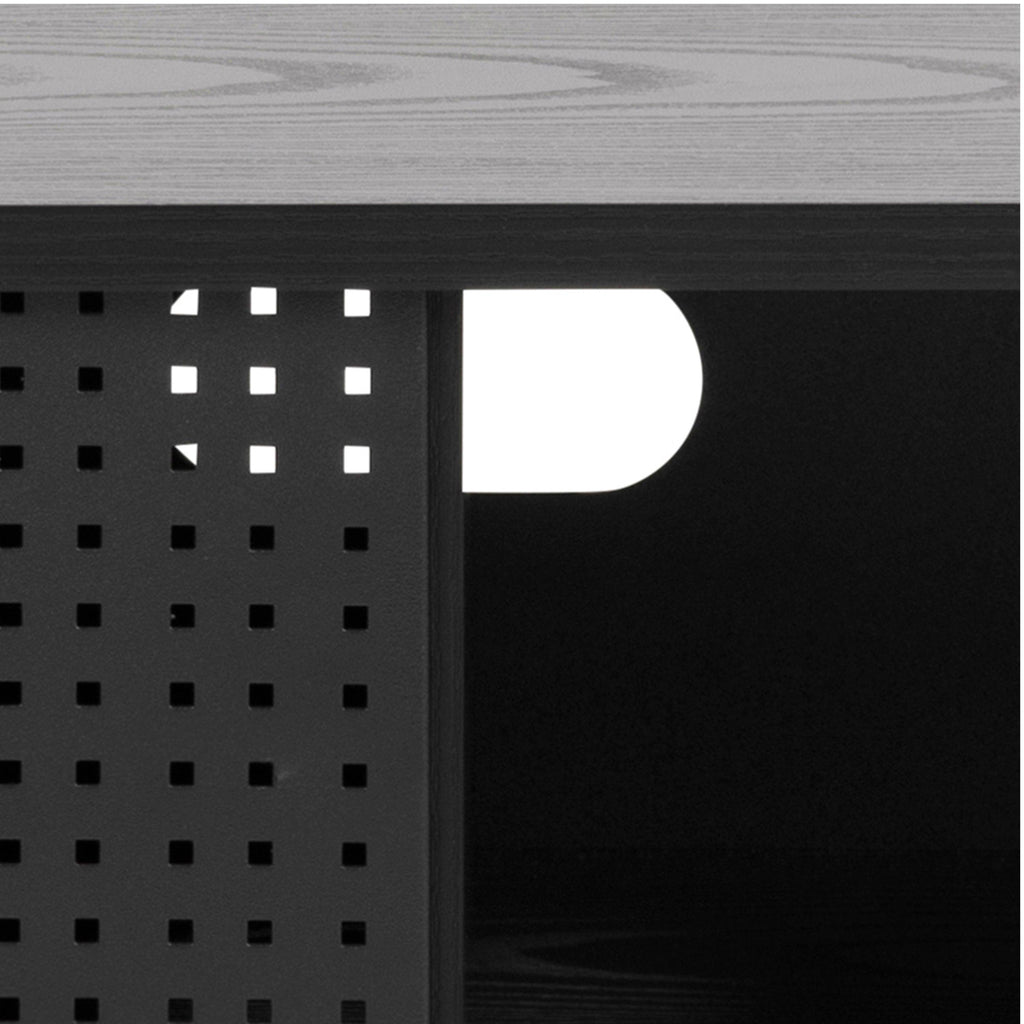 Angus TV Unit with 1 Sliding Door in Black - image 9