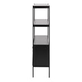 Angus Small Bookcase with 2 Sliding Doors in Black - image 3