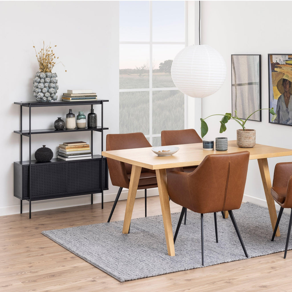 Angus Small Bookcase with 2 Sliding Doors in Black - image 7