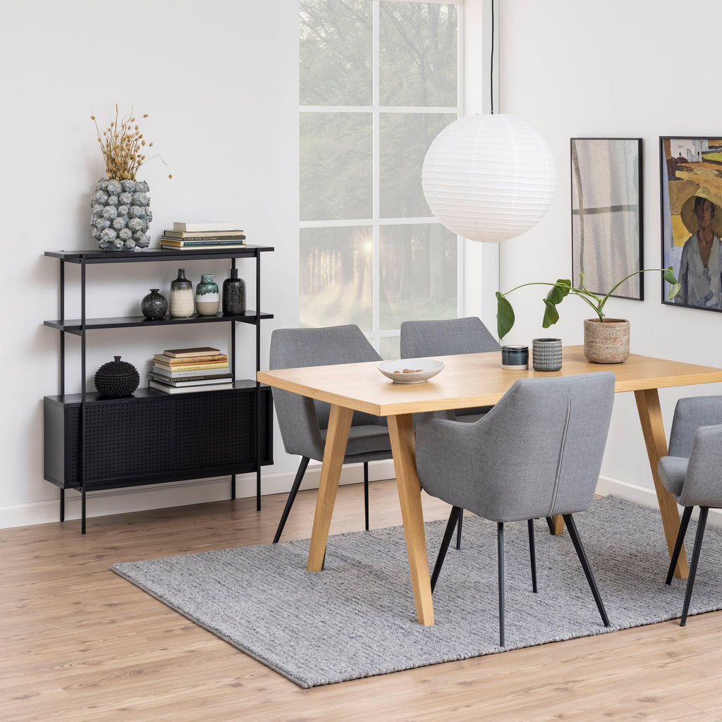 Angus Small Bookcase with 2 Sliding Doors in Black - image 8