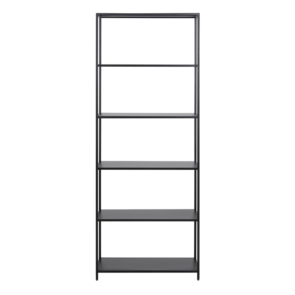 Newcastle Tall Bookcase with 5 Shelves in Matt Black - image 2