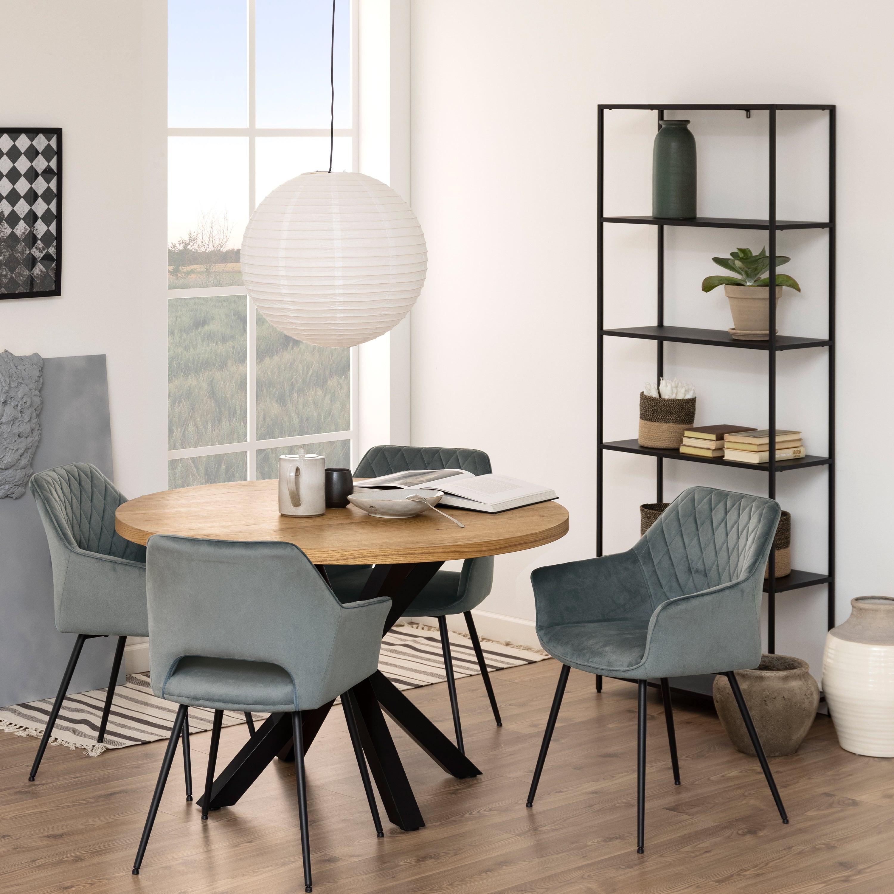 Newcastle Tall Bookcase with 5 Shelves in Matt Black - image 4