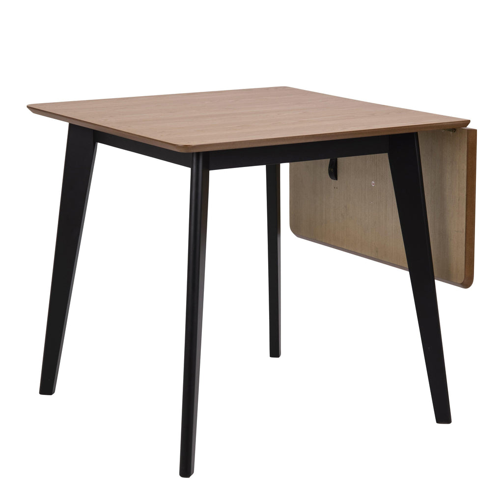 Roxby Extending Dining Table 120x80cm in Oak & Black - image 3