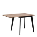Roxby Extending Dining Table 120x80cm in Oak & Black includes 2 Roxby Dining Chairs in Black and Oak - image 3