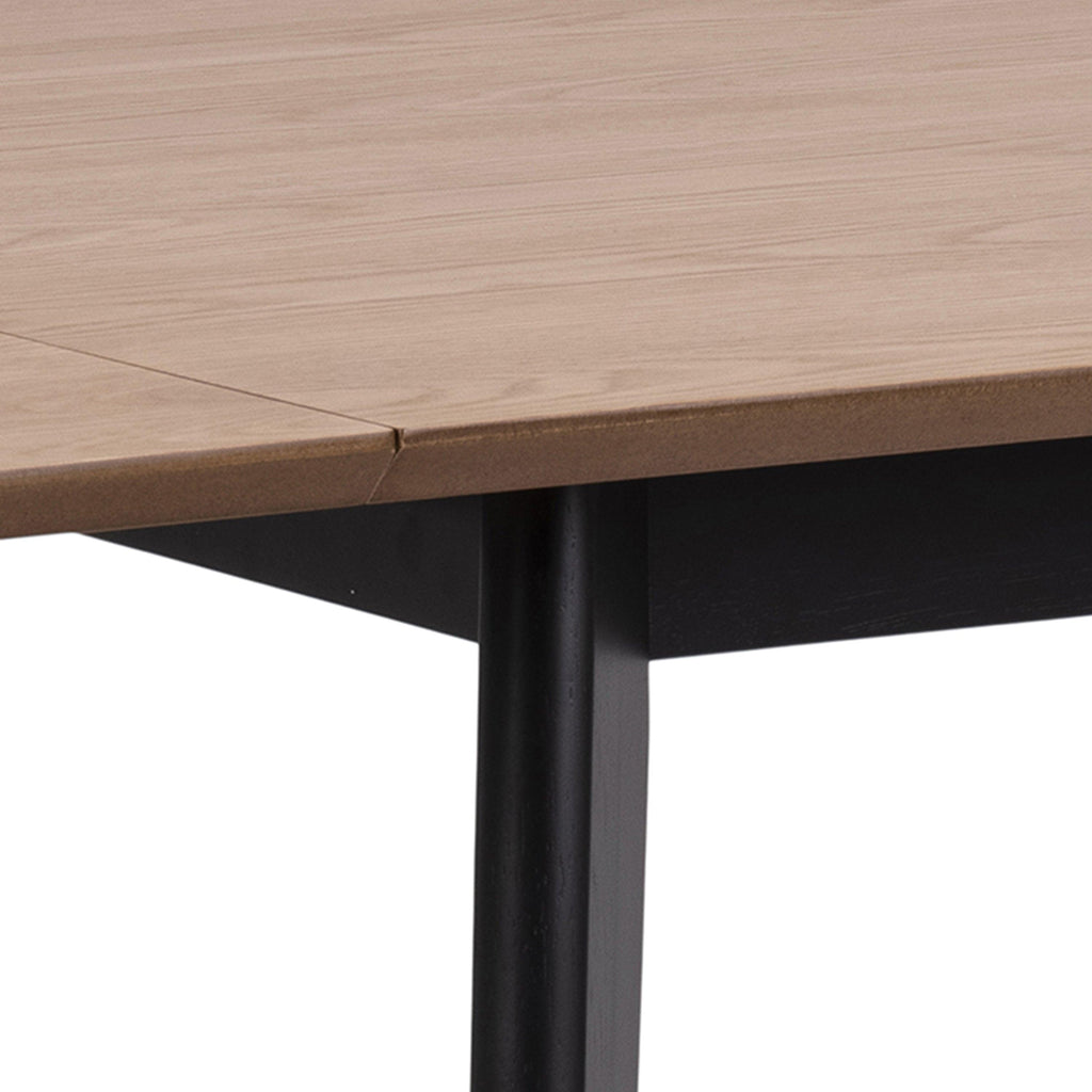 Roxby Extending Dining Table 120x80cm in Oak & Black includes 4 Roxby Dining Chairs in Black and Oak - image 5