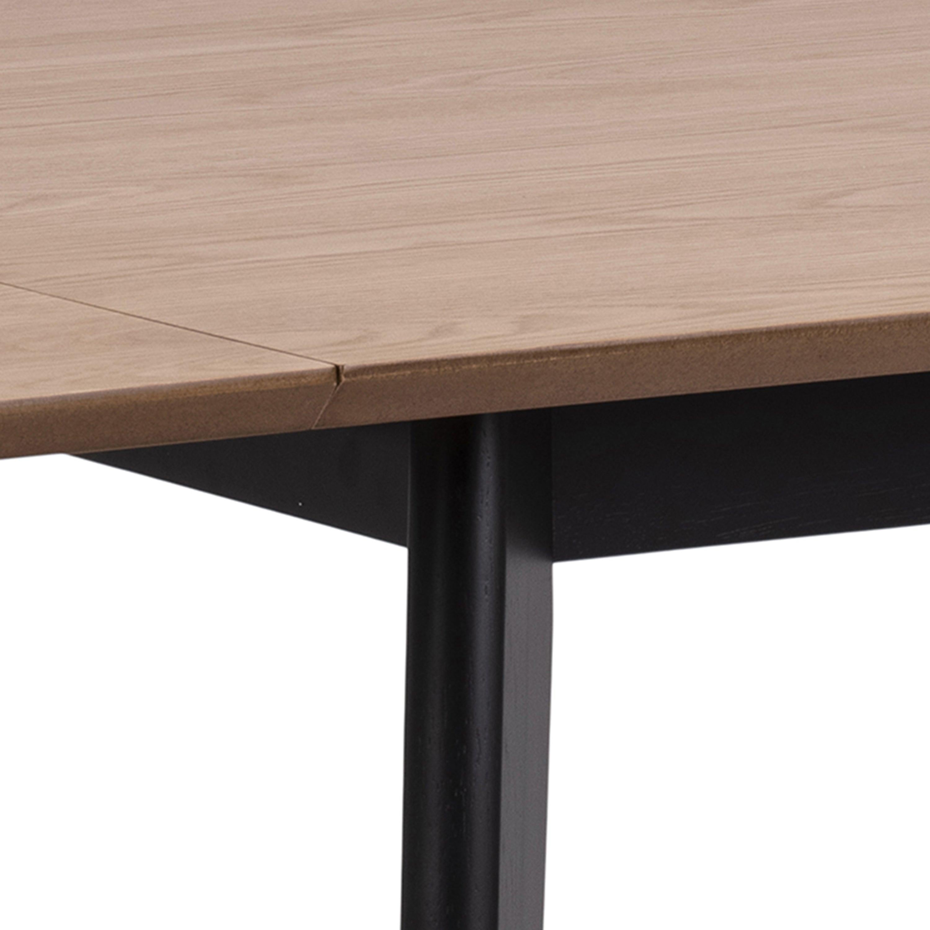 Roxby Extending Dining Table 120x80cm in Oak & Black includes 4 Roxby Dining Chairs in Black and Oak - image 5