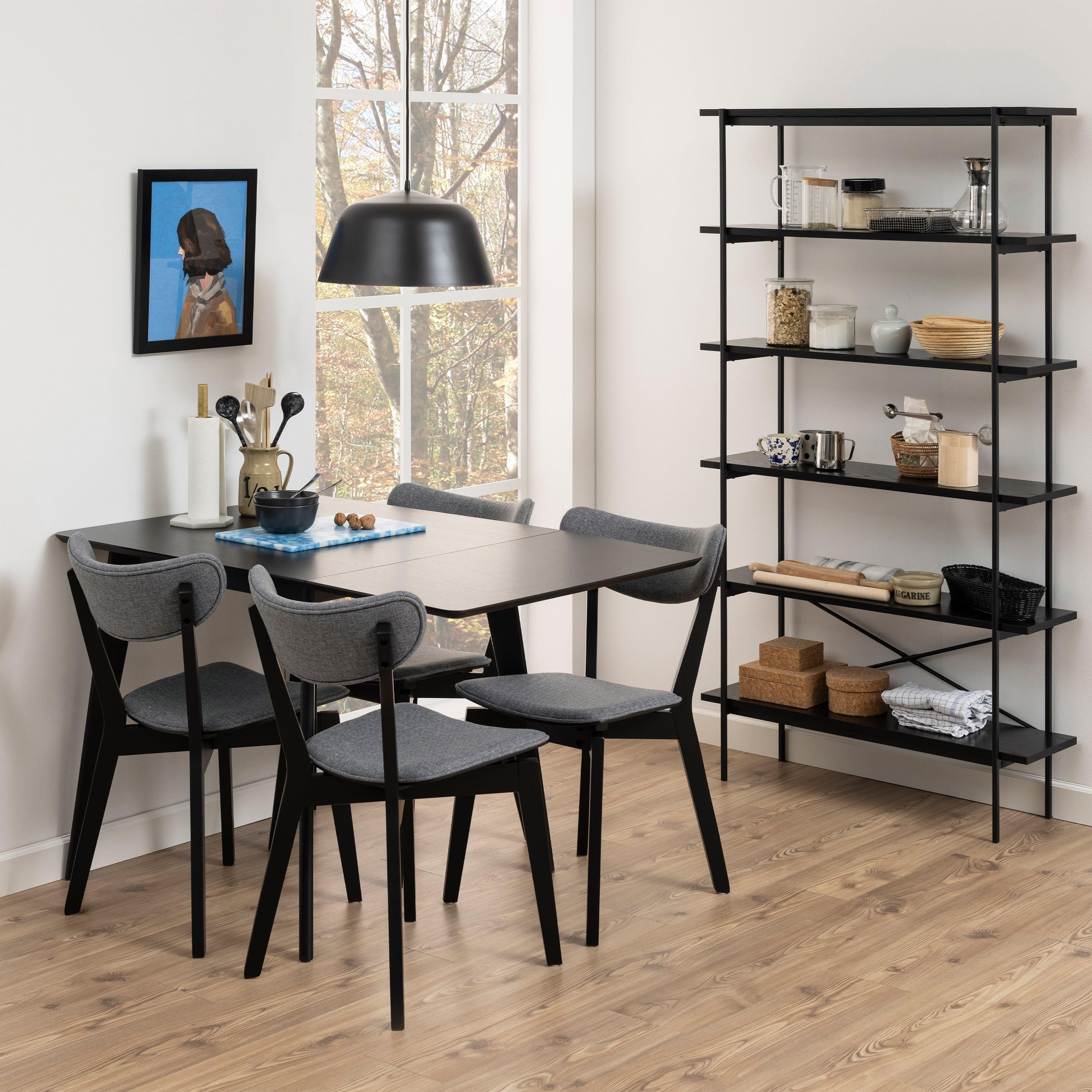 Roxby Extending Dining Table 120x80cm in Black - image 5