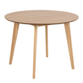 Roxby Round Dining Table in Oak 105cm includes 4 Roxby Dining Chairs in Oak - image 2