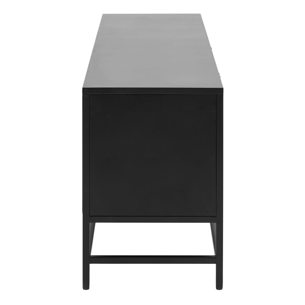 Newcastle 3 Door Sideboard in Matt Black - image 3