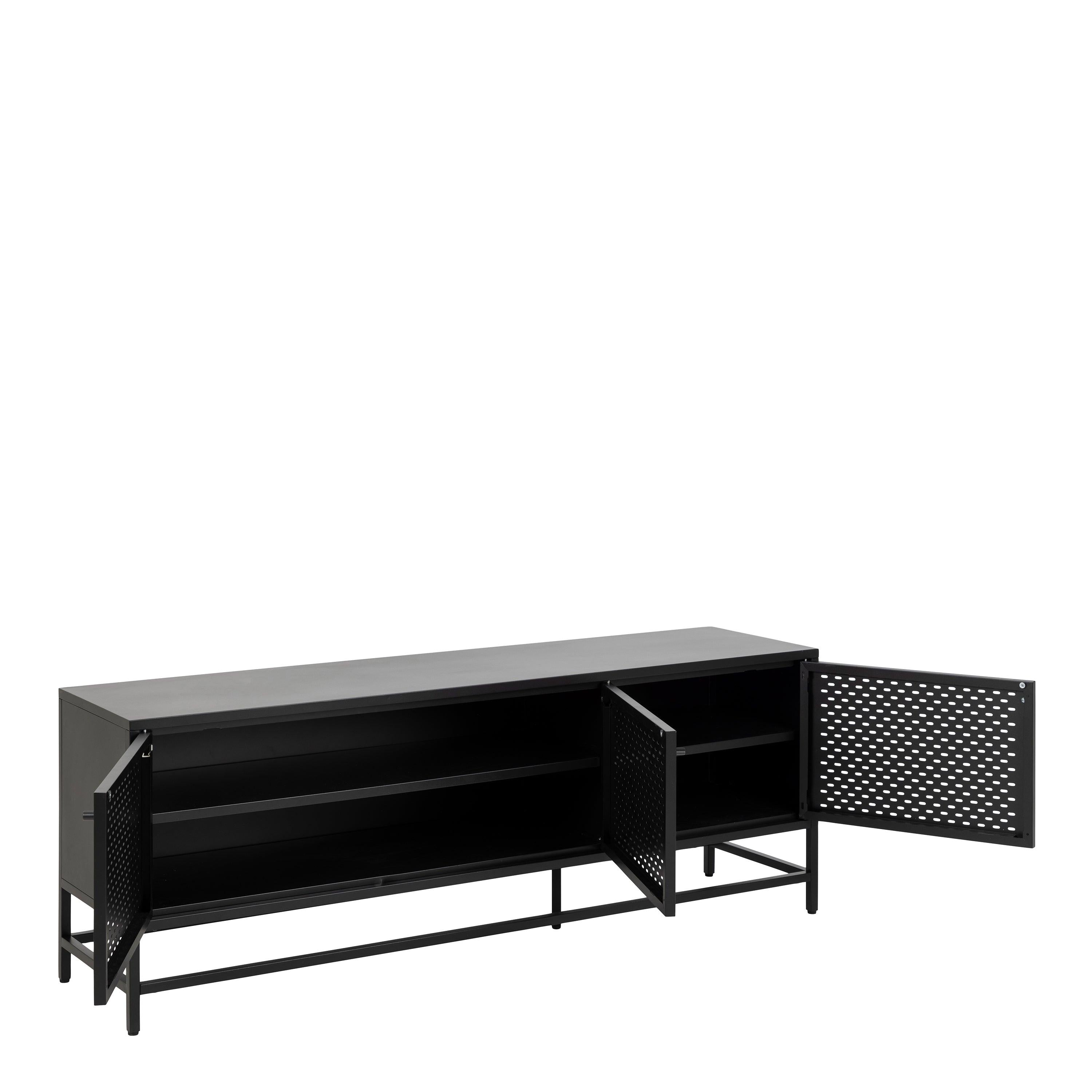 Newcastle 3 Door Sideboard in Matt Black - image 4