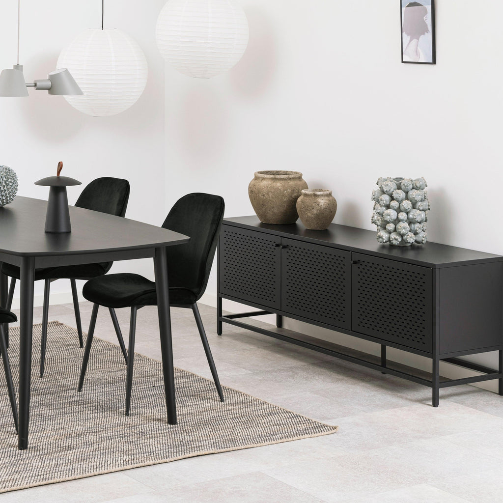 Newcastle 3 Door Sideboard in Matt Black - image 5