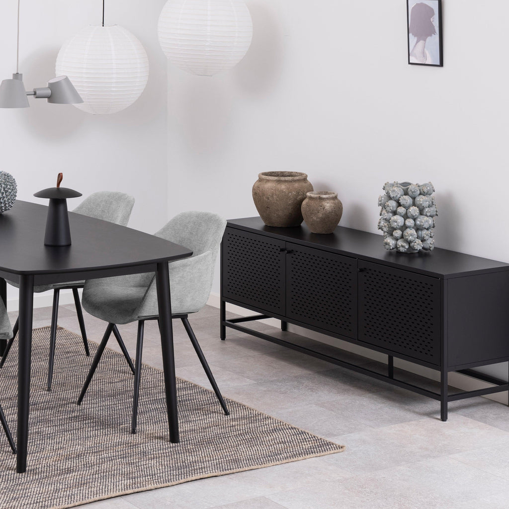 Newcastle 3 Door Sideboard in Matt Black - image 6