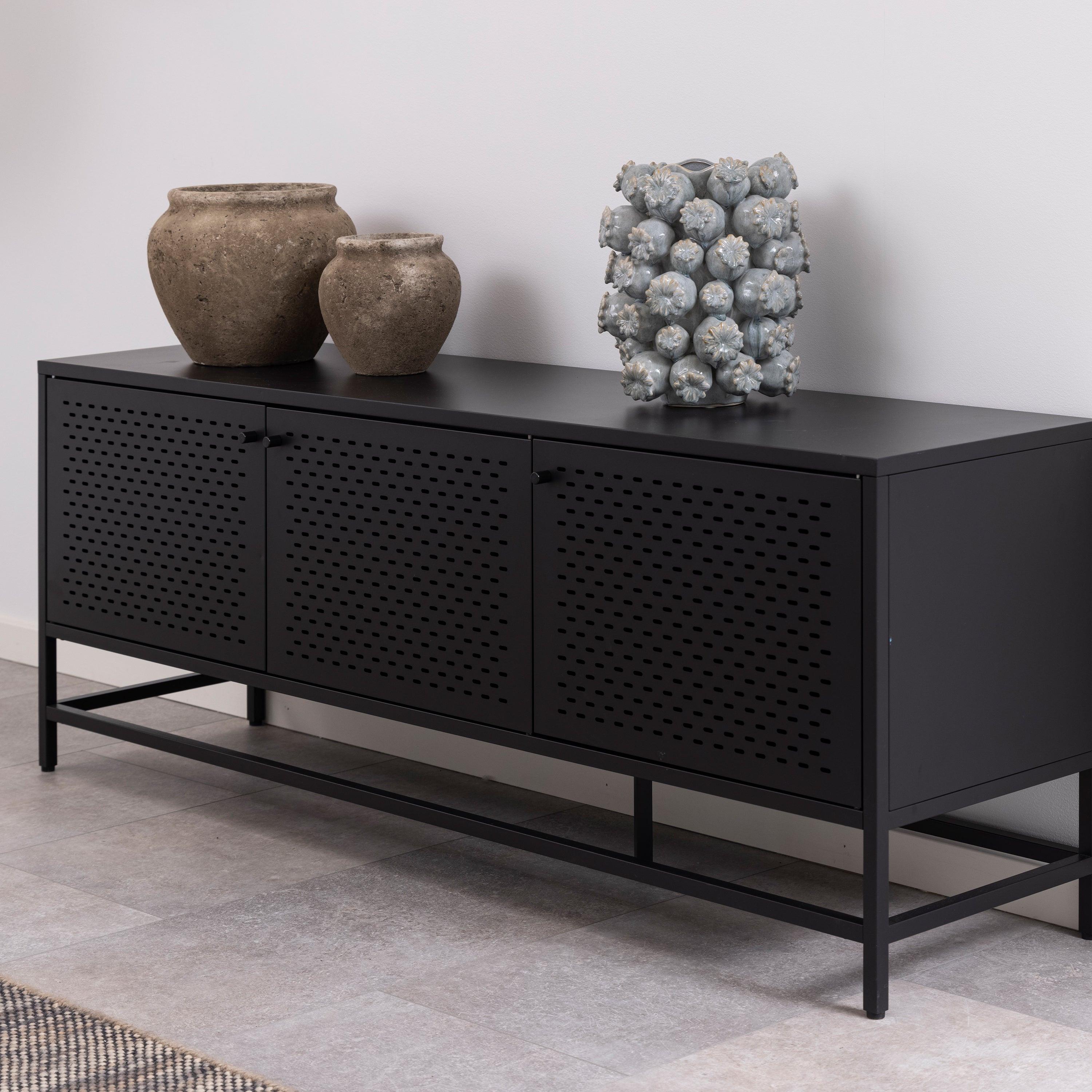 Newcastle 3 Door Sideboard in Matt Black - image 7