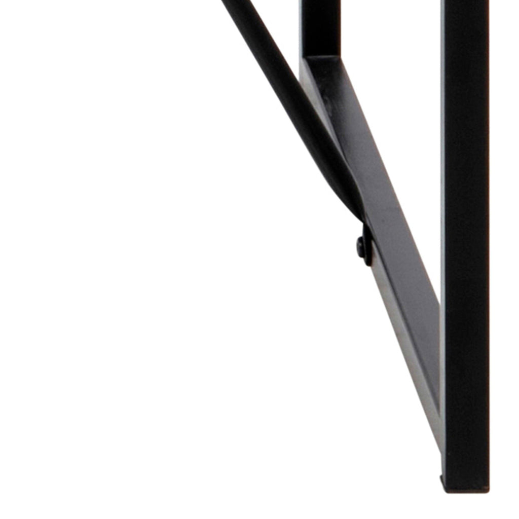 Seaford Black Metal Bar Table with Black Ash Top - image 10