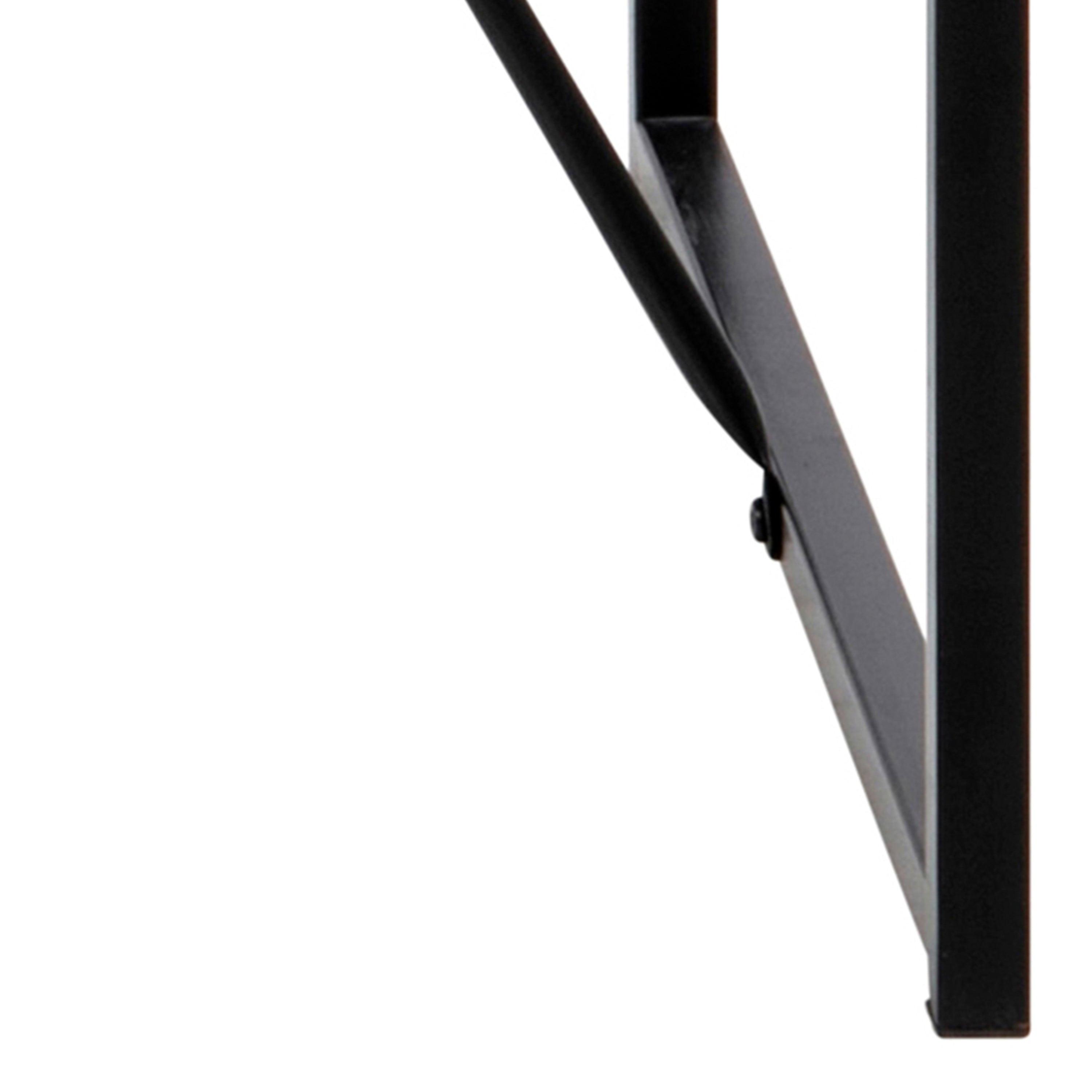 Seaford Black Metal Bar Table with Black Ash Top - image 10