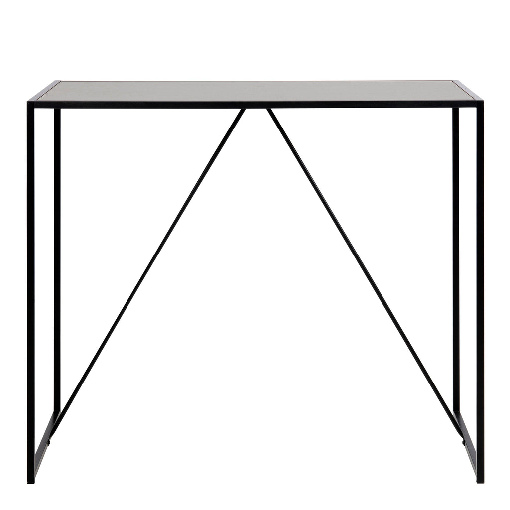 Seaford Black Metal Bar Table with Black Ash Top - image 2