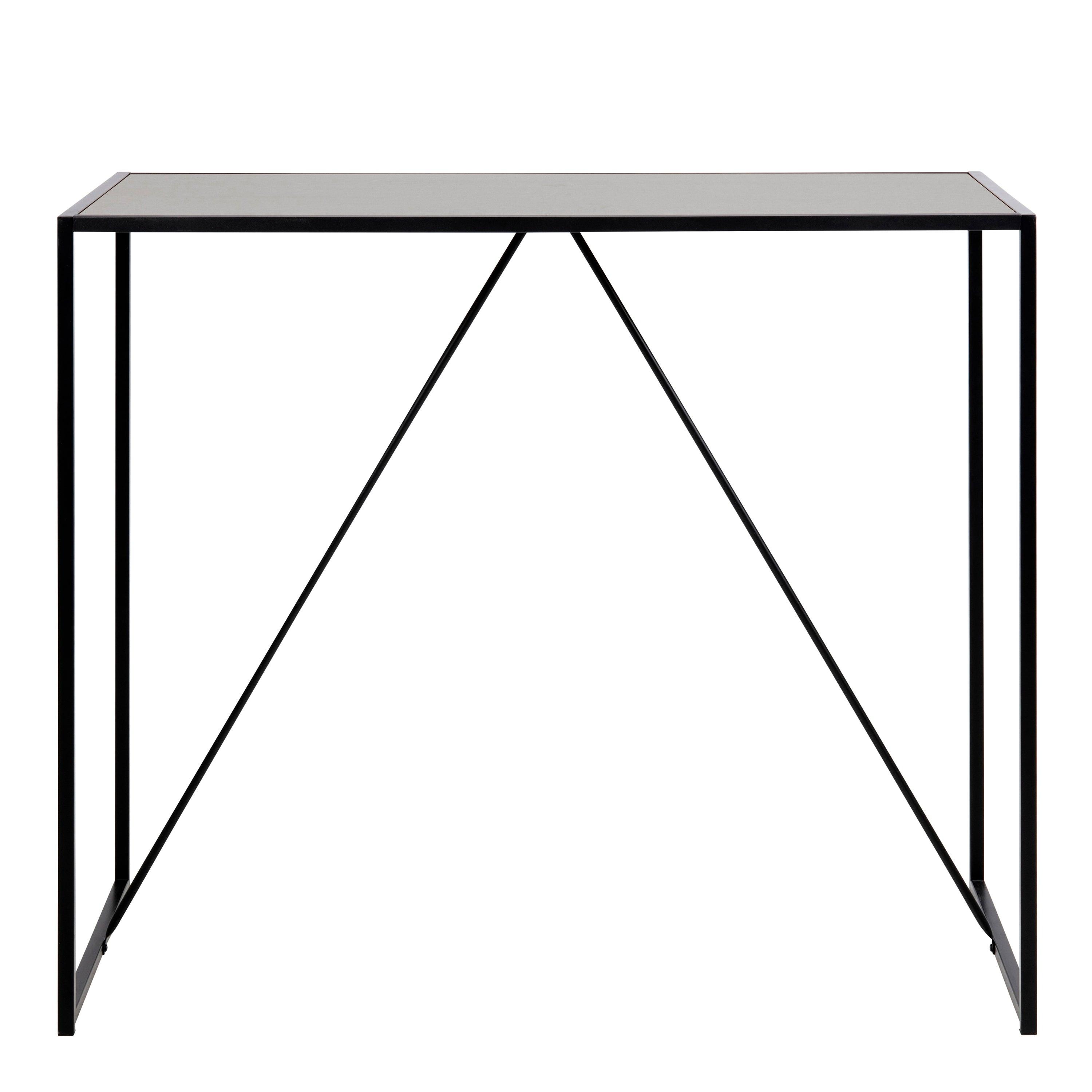 Seaford Black Metal Bar Table with Black Ash Top - image 2