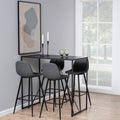 Seaford Black Metal Bar Table with Black Ash Top - image 4