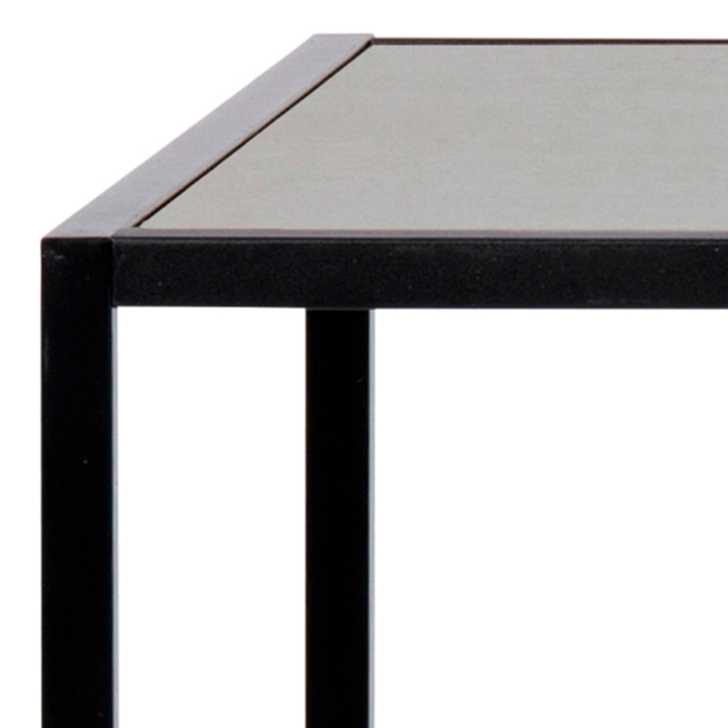 Seaford Black Metal Bar Table with Black Ash Top - image 7