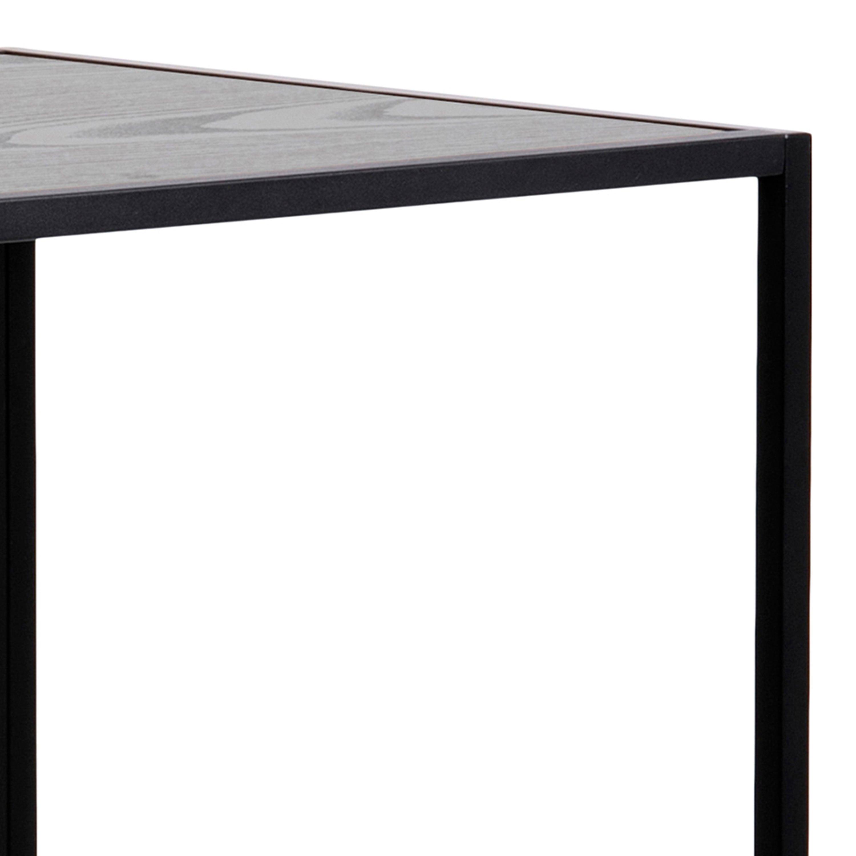 Seaford Black Metal Bar Table with Black Ash Top - image 8