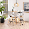 Seaford Black Metal Bar Table with Oak Top - image 3