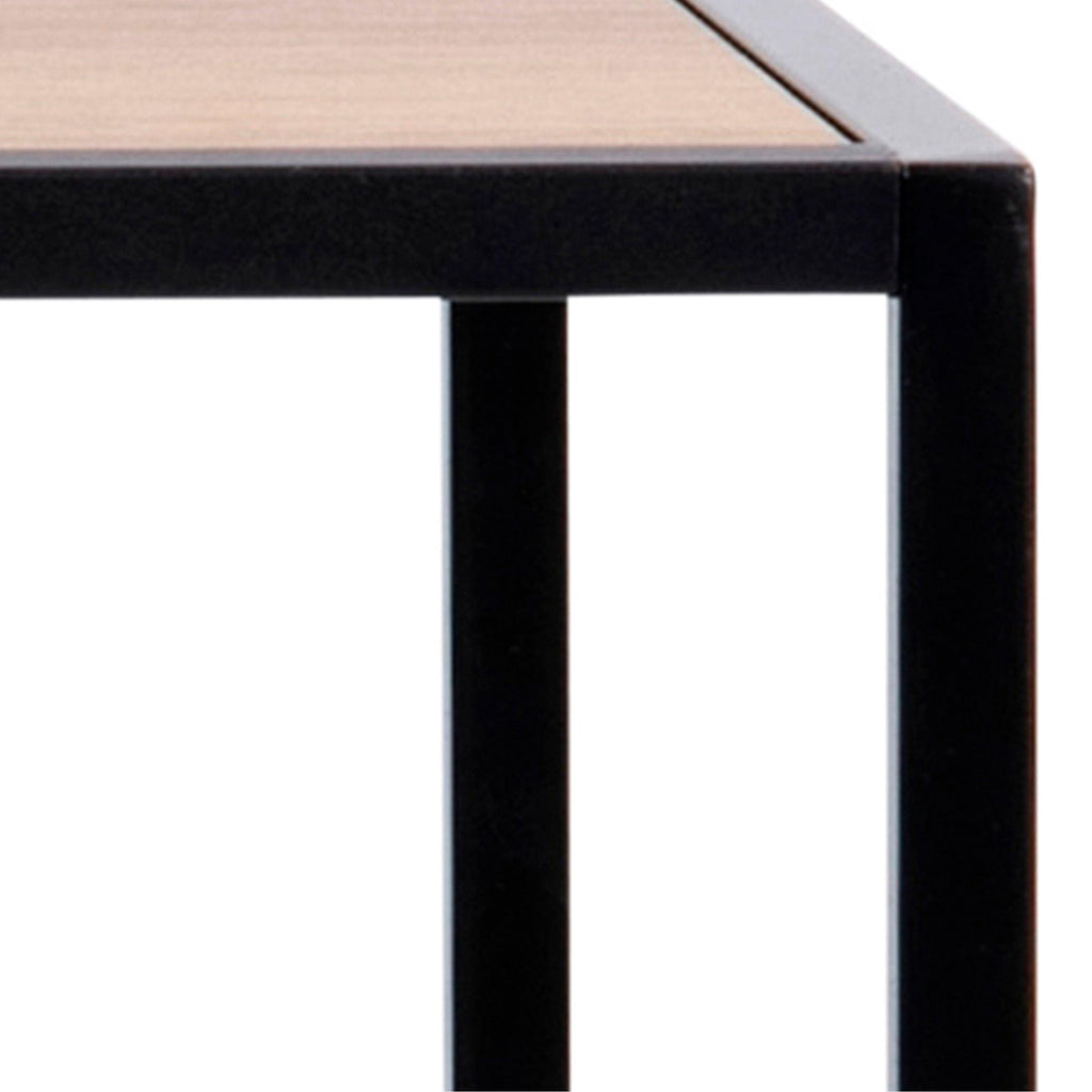 Seaford Black Metal Bar Table with Oak Top - image 6