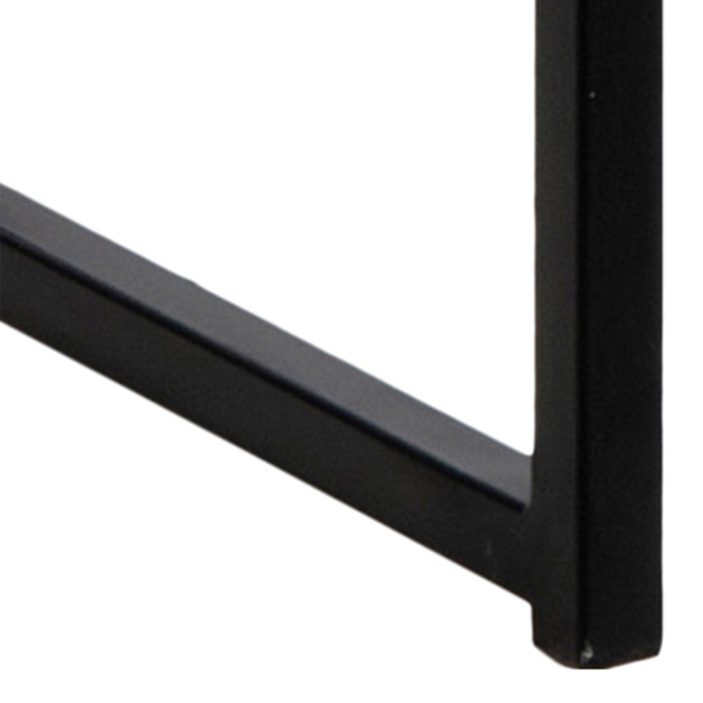 Seaford Black Metal Bar Table with Oak Top - image 7