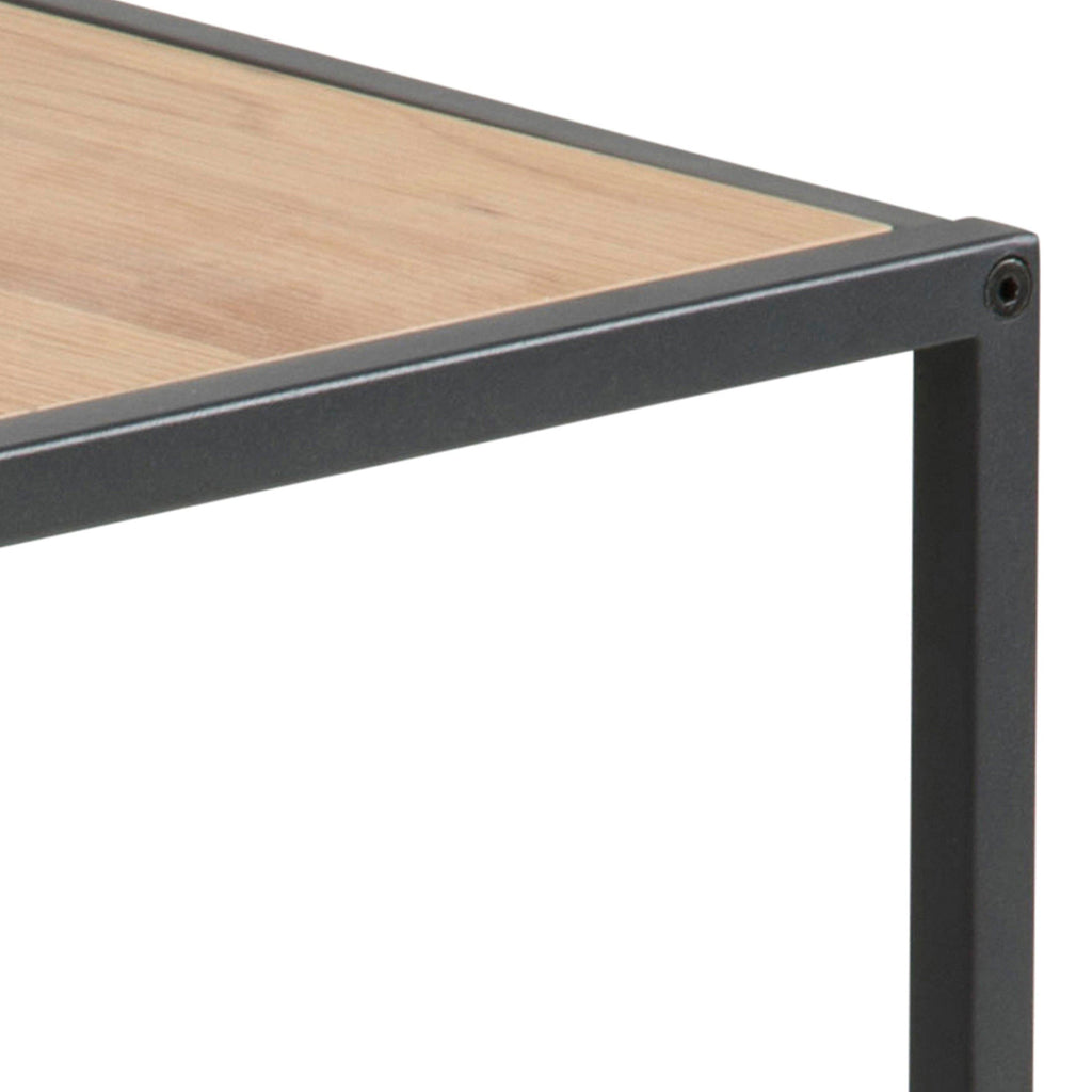 Seaford Black Metal Nest of Tables with Oak Top - image 7