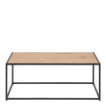 Seaford Black Metal Coffee Table with Oak Top - image 2