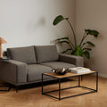 Seaford Black Metal Coffee Table with Oak Top - image 5