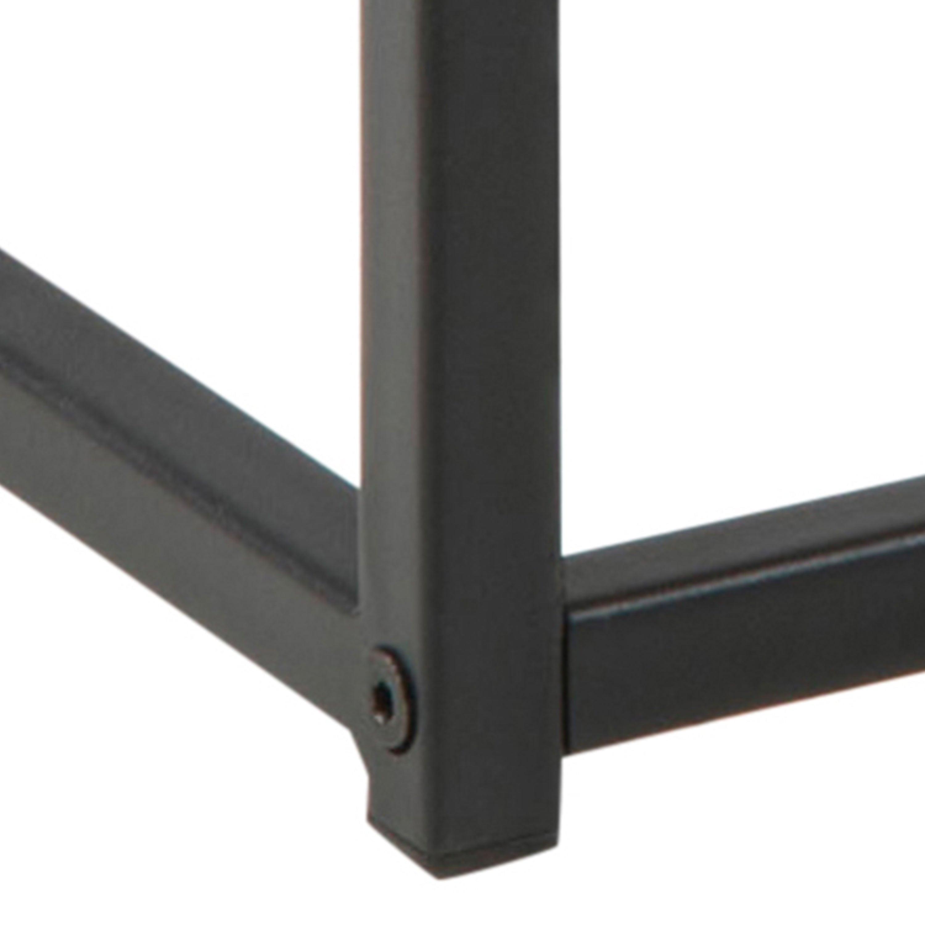 Seaford Black Metal Coffee Table with Oak Top - image 9