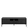 Seaford 2 Door 1 Drawer TV Unit in Ash Black - image 2