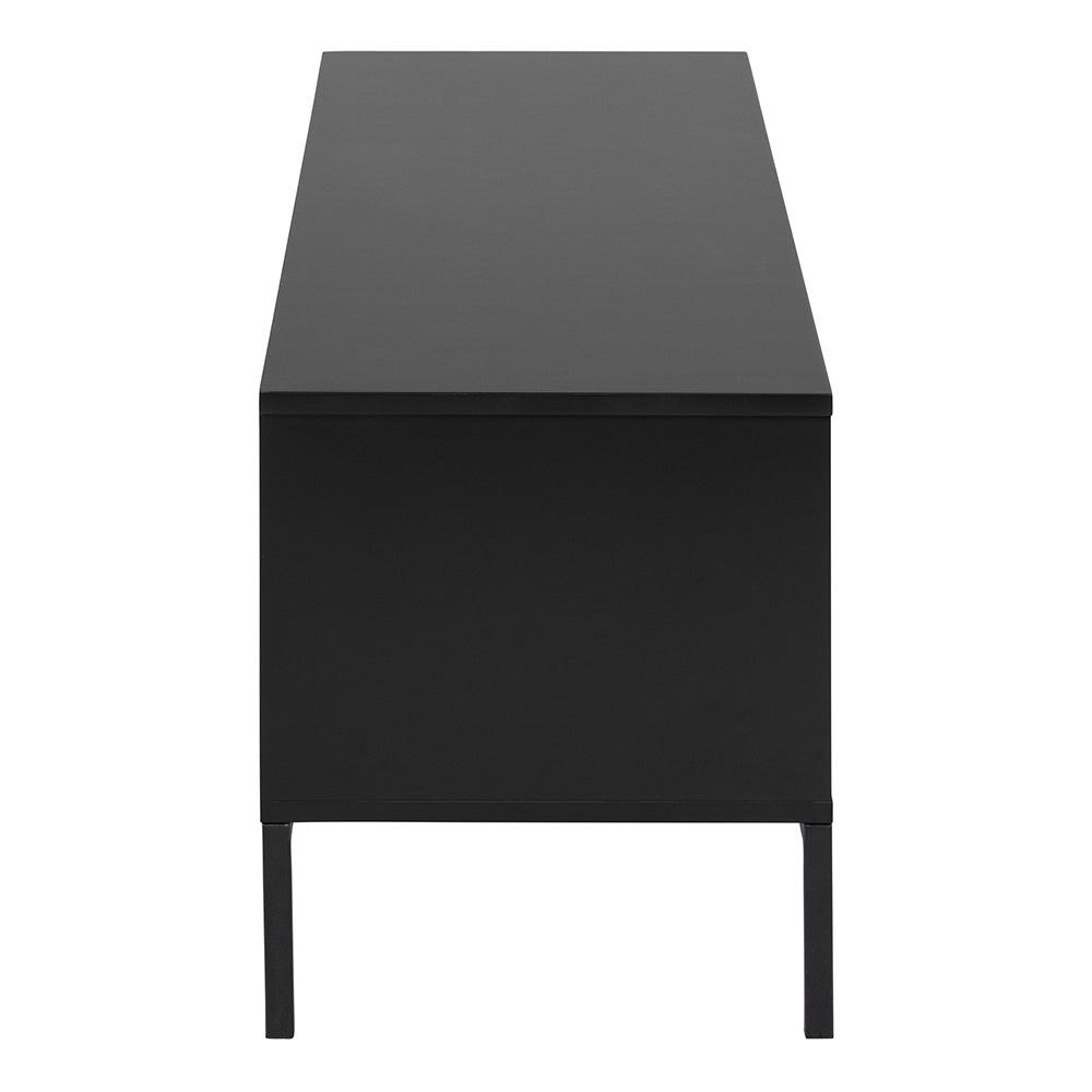 Seaford 2 Door 1 Drawer TV Unit in Ash Black - image 3