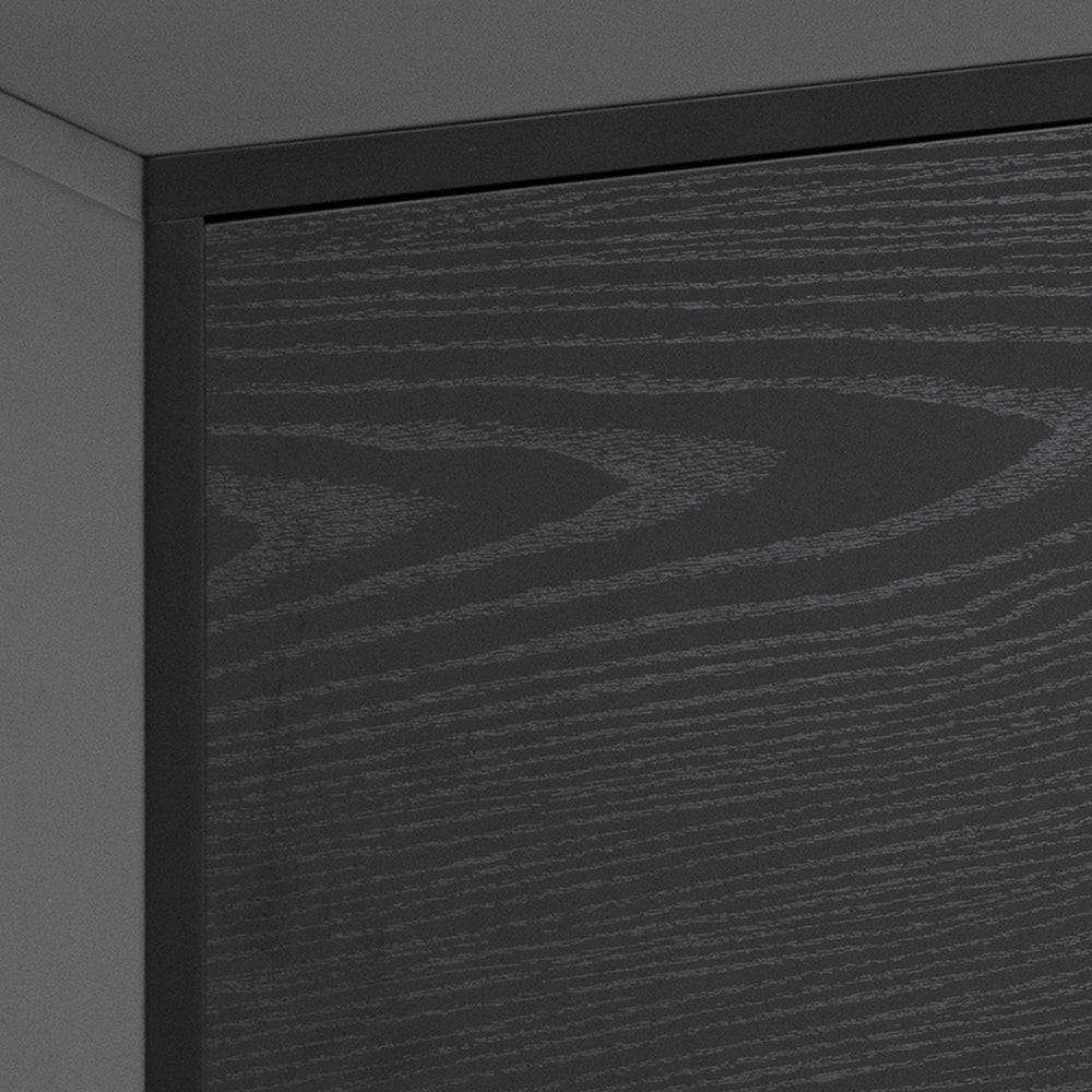 Seaford 2 Door 1 Drawer TV Unit in Ash Black - image 6