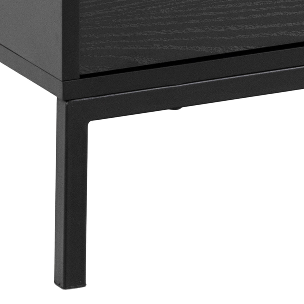 Seaford 2 Door 1 Drawer TV Unit in Ash Black - image 8