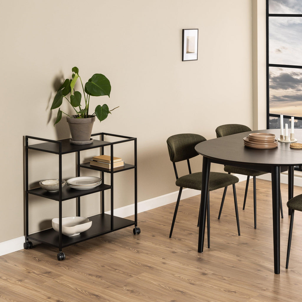 Newcastle Serving Trolley in Matt Black - image 4