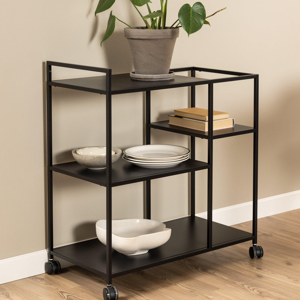 Newcastle Serving Trolley in Matt Black - image 6