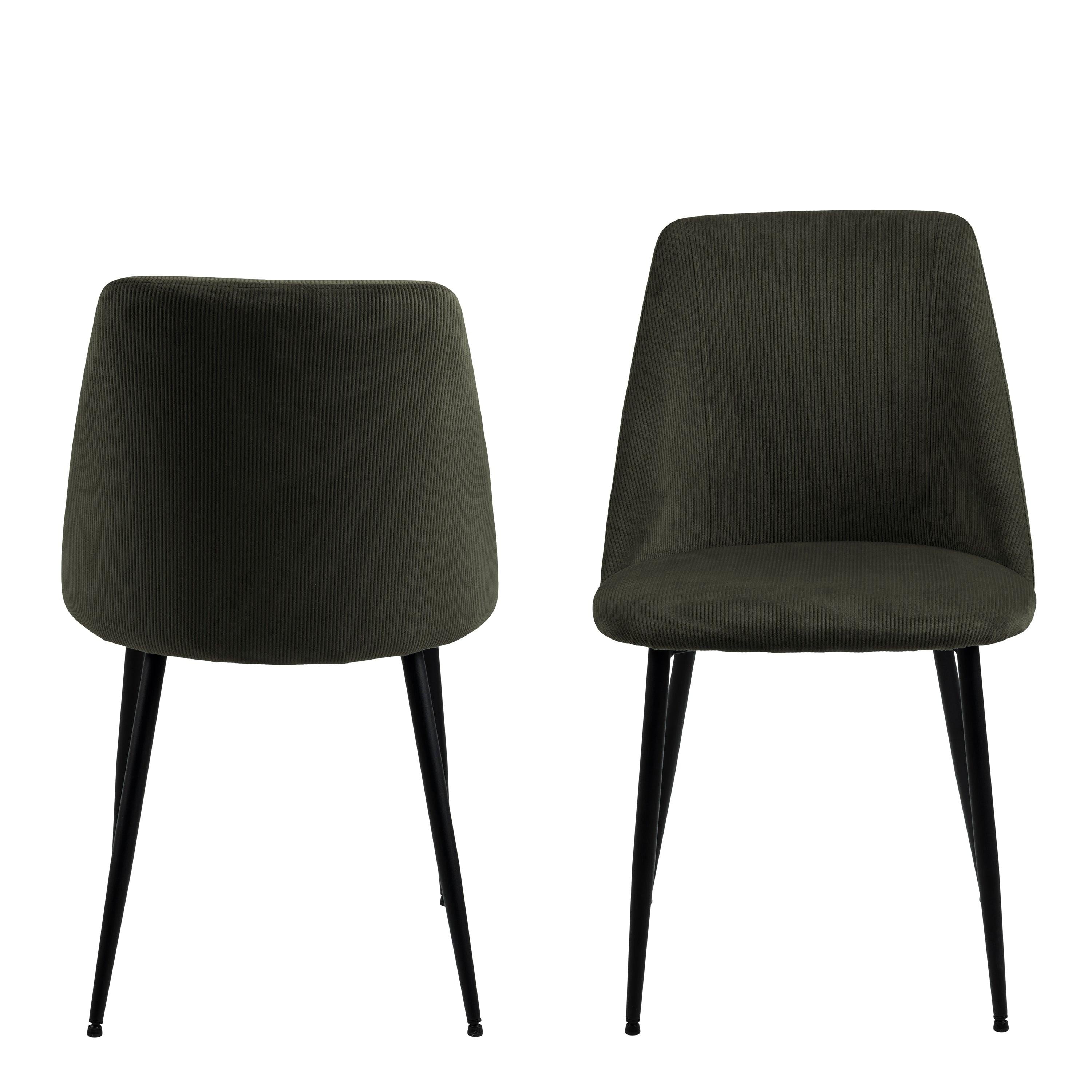 Ines Dining chair in Olive Green Set of 4 - image 2
