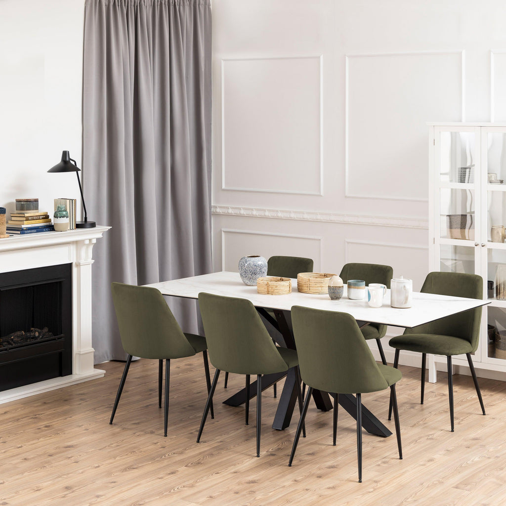 Ines Dining chair in Olive Green Set of 4 - image 4