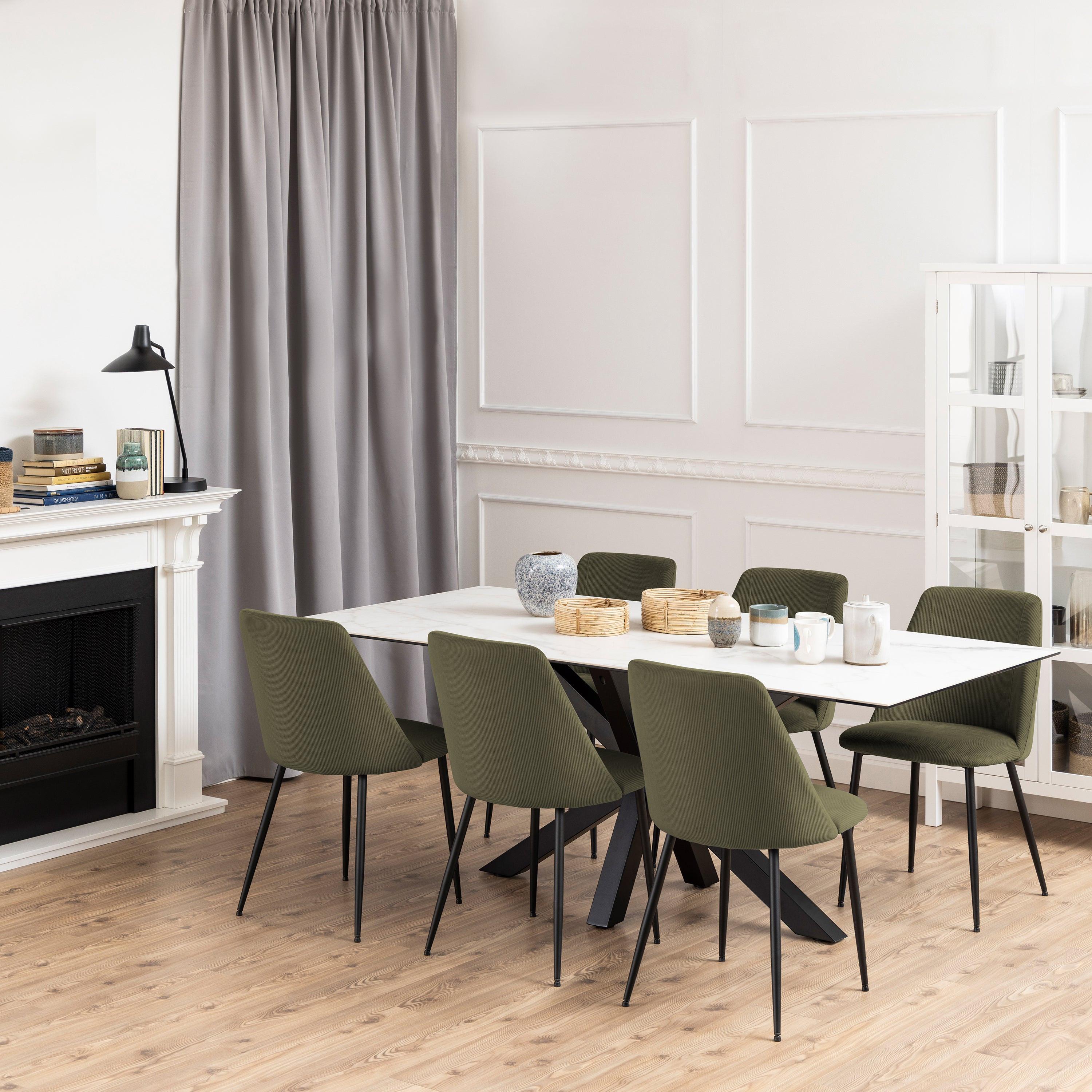 Ines Dining chair in Olive Green Set of 4 - image 4