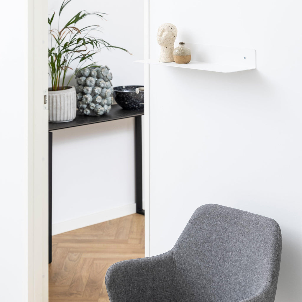 Joliet Rectangular Wall Shelf 50cm in White - image 4