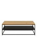 Gila Coffee Table with Open Shelf in Oak & Black - image 2