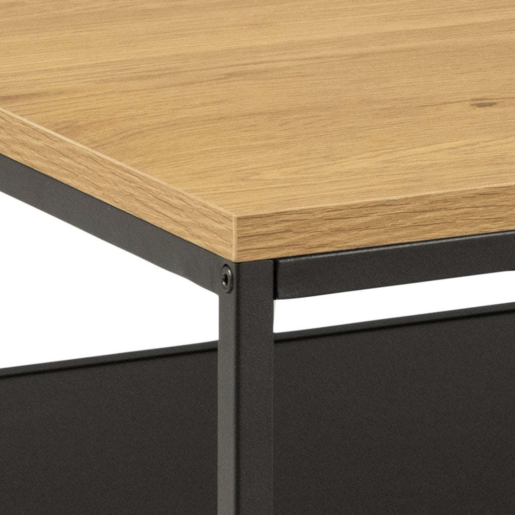 Gila Coffee Table with Open Shelf in Oak & Black - image 5