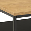 Gila Coffee Table with Open Shelf in Oak & Black - image 5