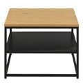 Gila Square Coffee Table with Open Shelf in Oak & Black - image 2