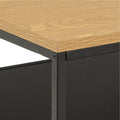 Gila Square Coffee Table with Open Shelf in Oak & Black - image 5