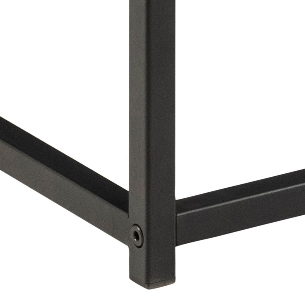 Gila Square Coffee Table with Open Shelf in Oak & Black - image 8