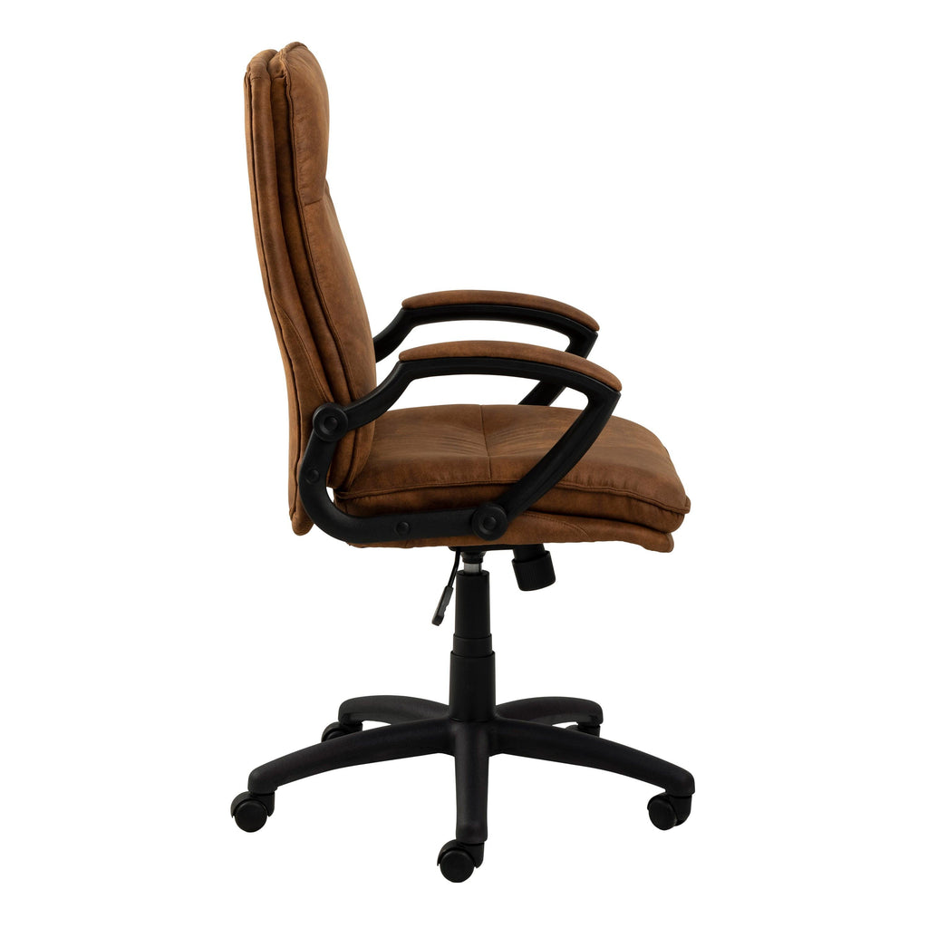 Brad Swivel Office/Desk Chair with Armrest in Brown - image 3